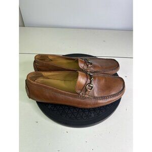 Cole Haan C09298 Men 9.5 M Cognac Leather Horsebit Dress Loafers Slip-on Shoe